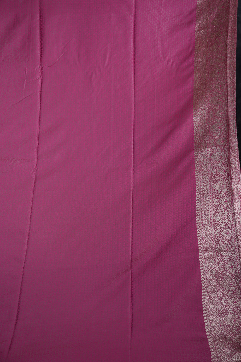 Rose Pink Banarasi Silk Saree Heavy Gold Zari Floral Jaal Weave Designer Pallu & Rich Border Festive Wedding Saree with Matching Blouse Traditional Handwoven Bridal Silk Saree