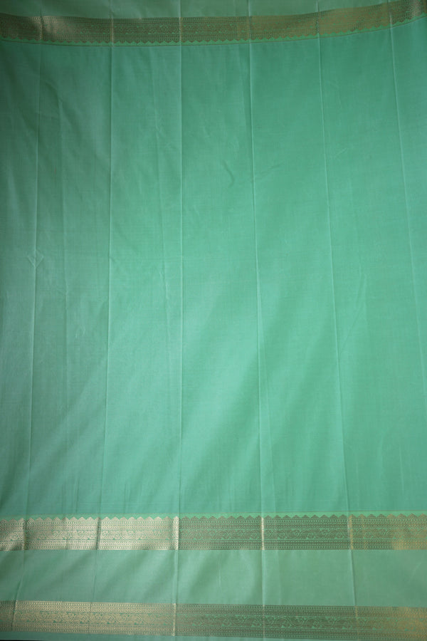 Orange & Green Semi Tussar Silk Saree | Golden Zari Woven Border | Traditional Party Wear