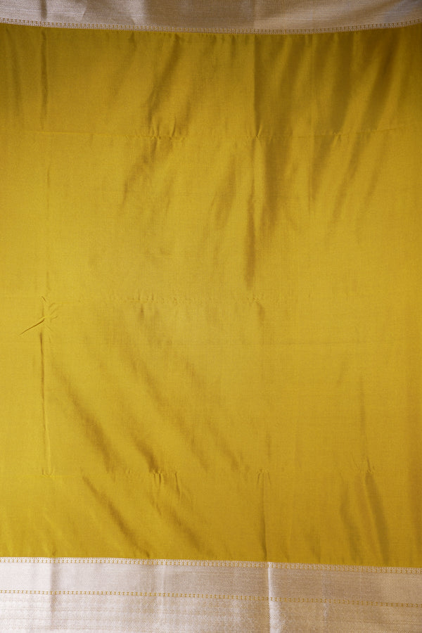 Wine Soft Silk Saree | Mustard Gold Contrast Pallu with Silver Motifs | Festive Wedding Saree
