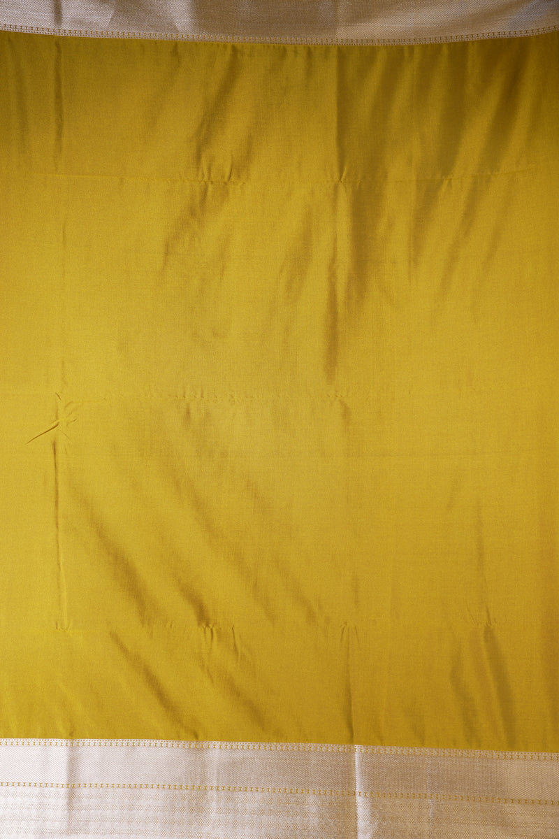 Wine Soft Silk Saree | Mustard Gold Contrast Pallu with Silver Motifs | Festive Wedding Saree