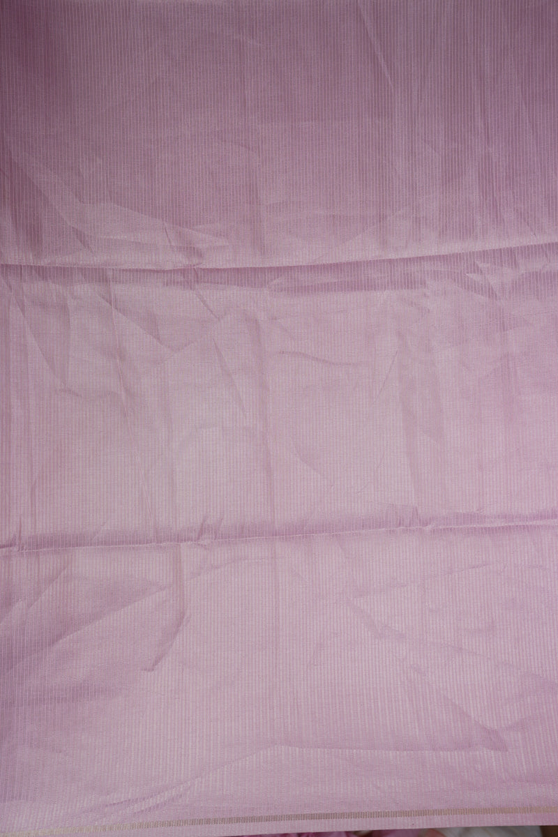 Tussar Silk Saree | Contemporary Abstract Print with Tasseled Baby Pink Border | Casual Ethnic Wear