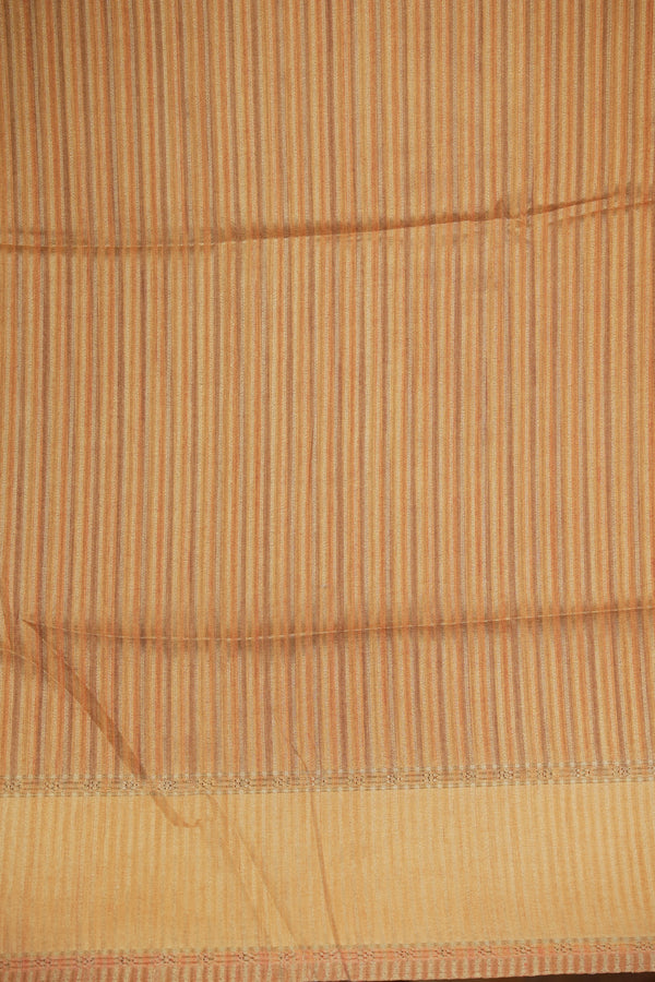 Tussar Silk Saree | Mustard Gold with Multicolor Ikat Checkered Print | Festive & Casual Wear
