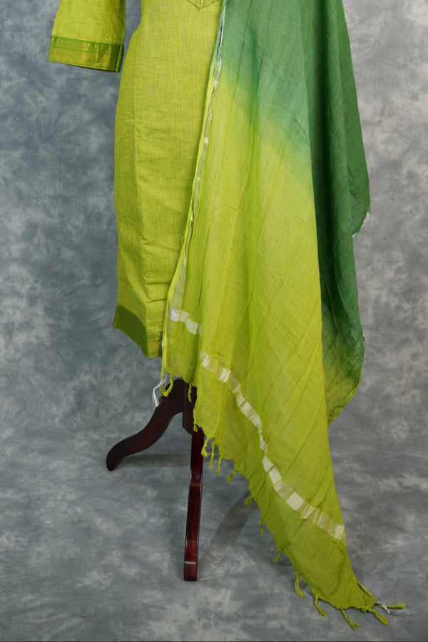 Parrot Green Chudi – A vibrant and refreshing outfit that highlights the beauty of bright parrot green. Designed with elegant detailing, this chudi offers a perfect blend of comfort and style,