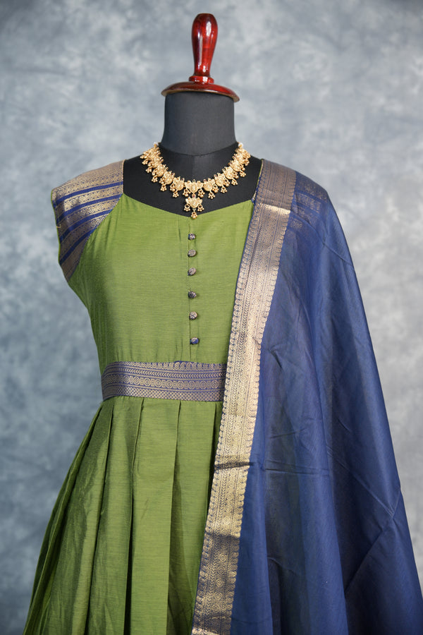 Olive Green Cotton Maxi Set – A graceful maxi set crafted from soft, breathable cotton in a rich olive green shade. Designed for comfort with a relaxed fit, it offers a simple yet elegant everyday look.