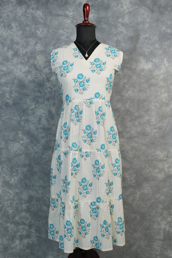 Sky Bloom Cotton Top Set, Elegantly Designed with Soft Floral Print, Crafted in Breathable Cotton Fabric, Comes with a Comfortable Matching Bottom, and Styled for Everyday Casual Wear