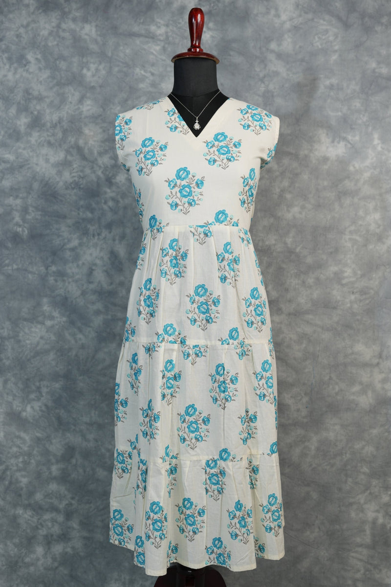 Sky Bloom Cotton Top Set, Elegantly Designed with Soft Floral Print, Crafted in Breathable Cotton Fabric, Comes with a Comfortable Matching Bottom, and Styled for Everyday Casual Wear