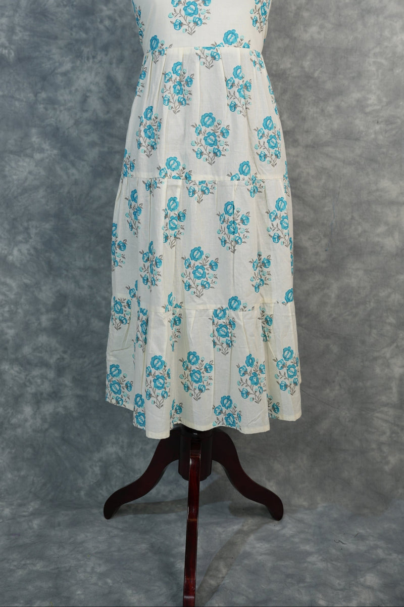 Sky Bloom Cotton Top Set, Elegantly Designed with Soft Floral Print, Crafted in Breathable Cotton Fabric, Comes with a Comfortable Matching Bottom, and Styled for Everyday Casual Wear