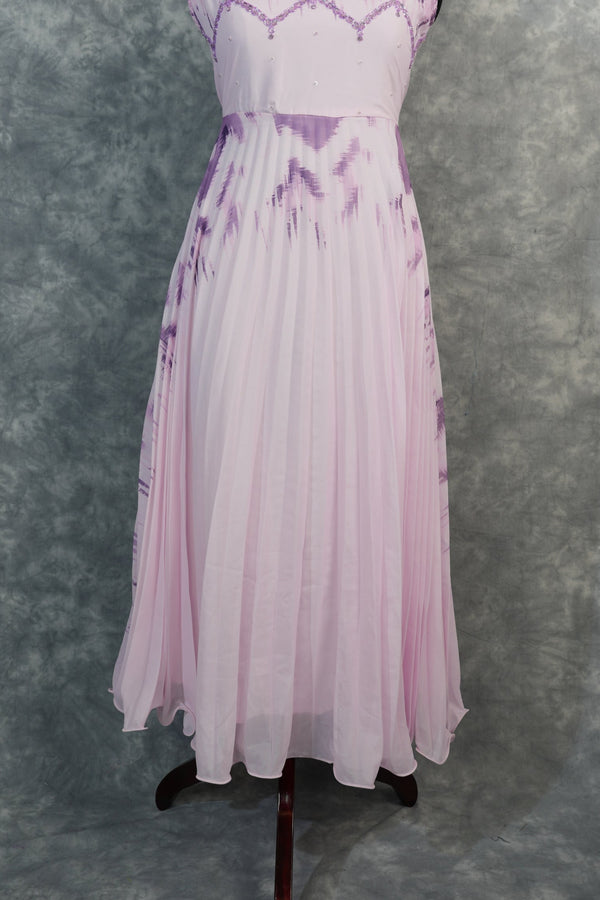 Lavender Blush Chiffon Top Set -A dreamy, lightweight chiffon two piece set in a soft lavender blush hue effortlessly elegant for brunches, outings, or casual days out.