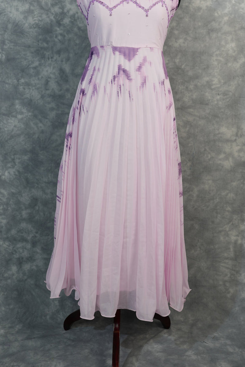 Lavender Blush Chiffon Top Set -A dreamy, lightweight chiffon two piece set in a soft lavender blush hue effortlessly elegant for brunches, outings, or casual days out.