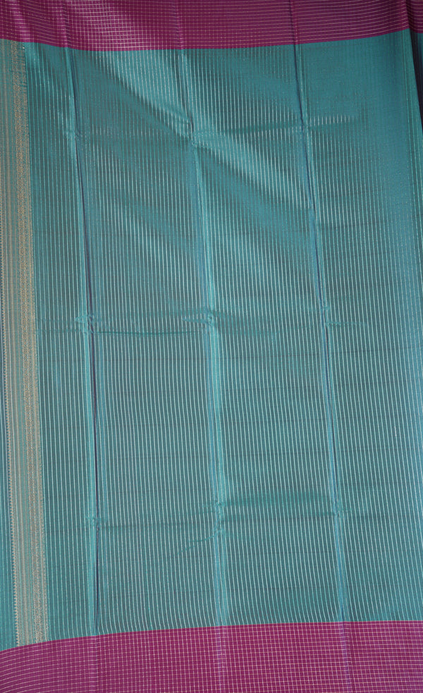 Banarasi Silk Saree | Peacock Green with Gold Buta & Zari Jaal Pallu | Traditional Wedding Saree