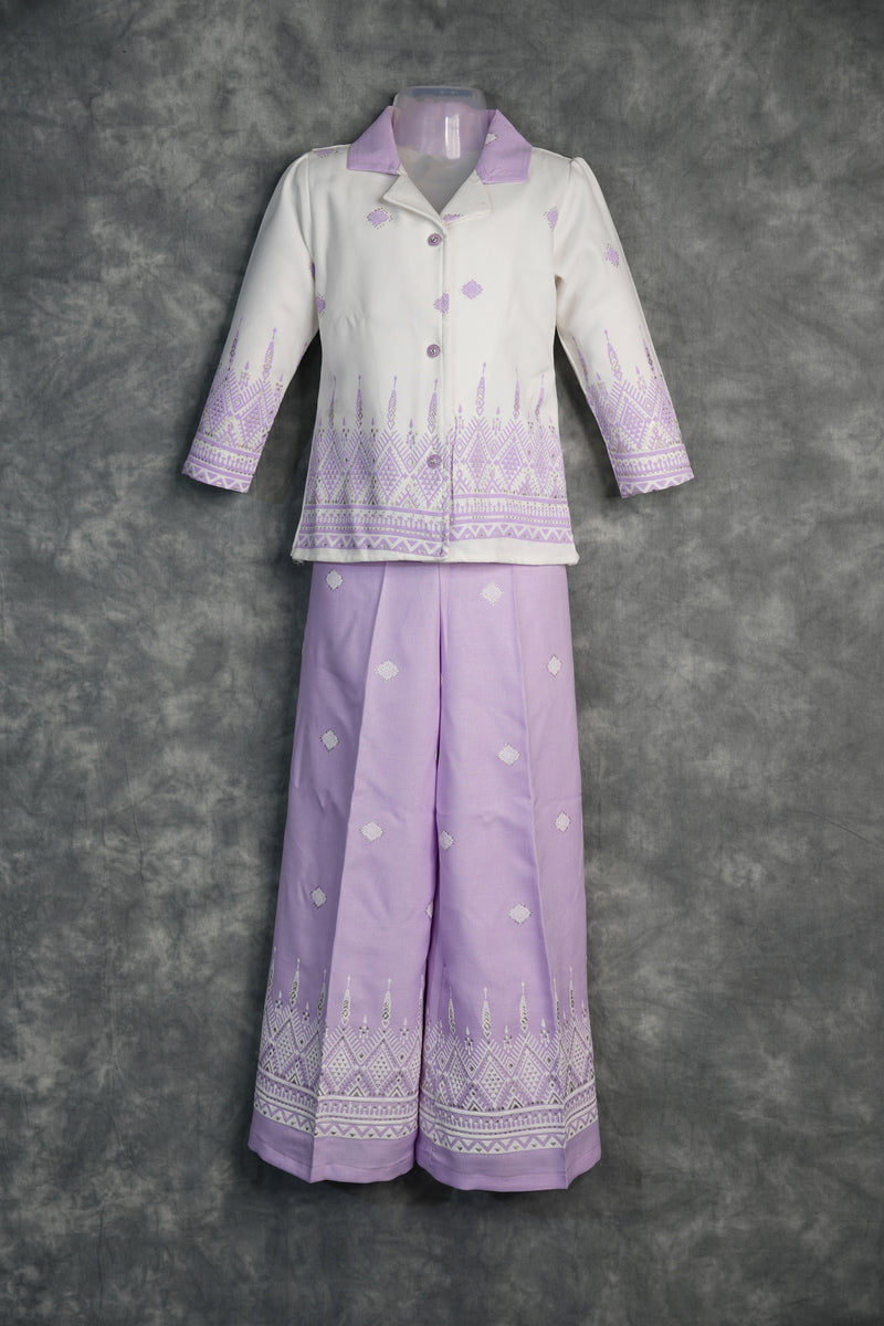 Lavender Girls Western Dress A trendy Lavender western dress for girls featuring a stylish silhouette and modern charm. Designed for comfort, elegance, and standout party wear fashion.