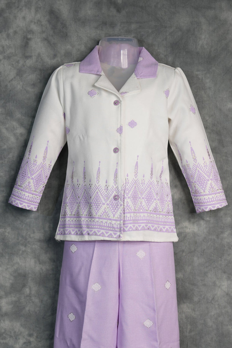 Lavender Girls Western Dress A trendy Lavender western dress for girls featuring a stylish silhouette and modern charm. Designed for comfort, elegance, and standout party wear fashion.