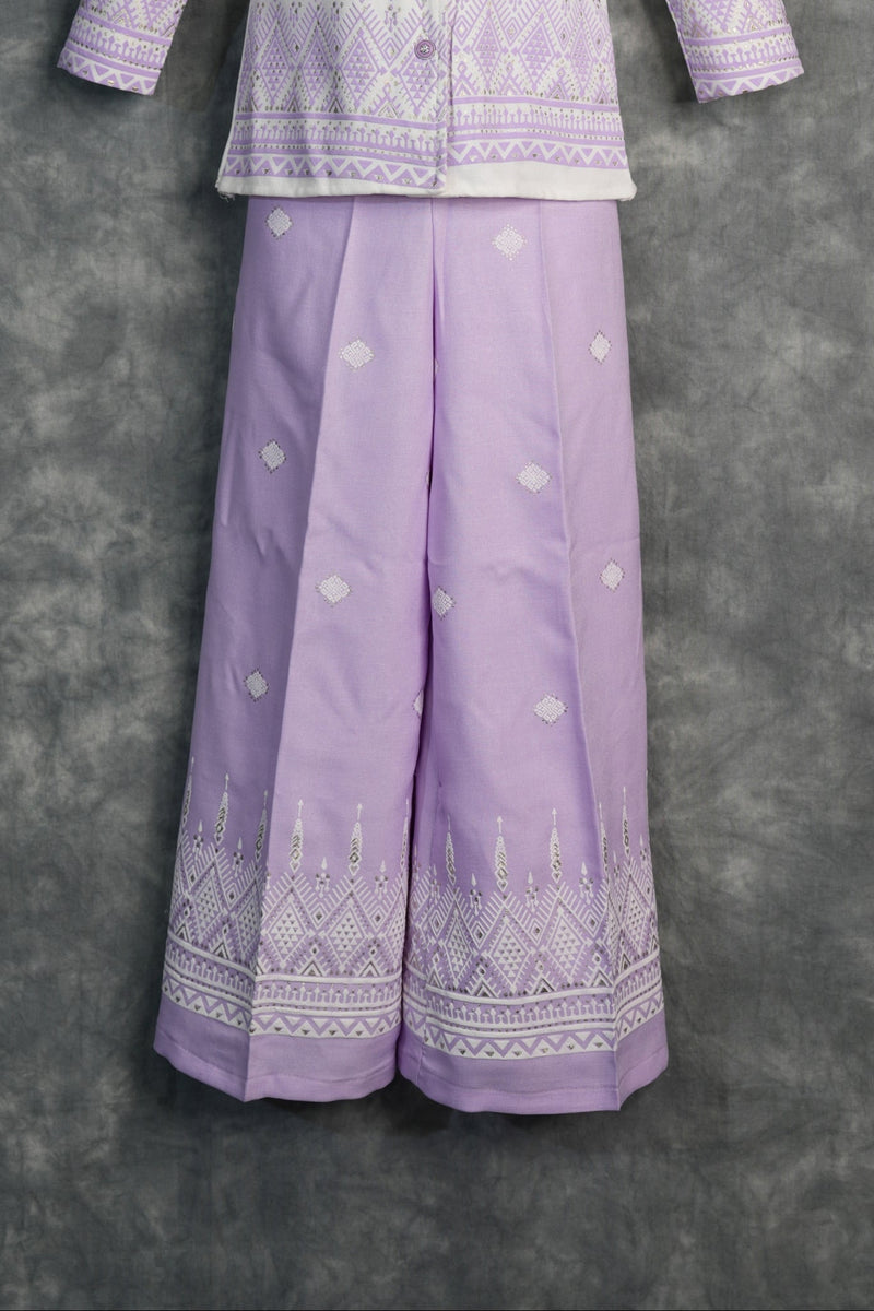 Lavender Girls Western Dress A trendy Lavender western dress for girls featuring a stylish silhouette and modern charm. Designed for comfort, elegance, and standout party wear fashion.