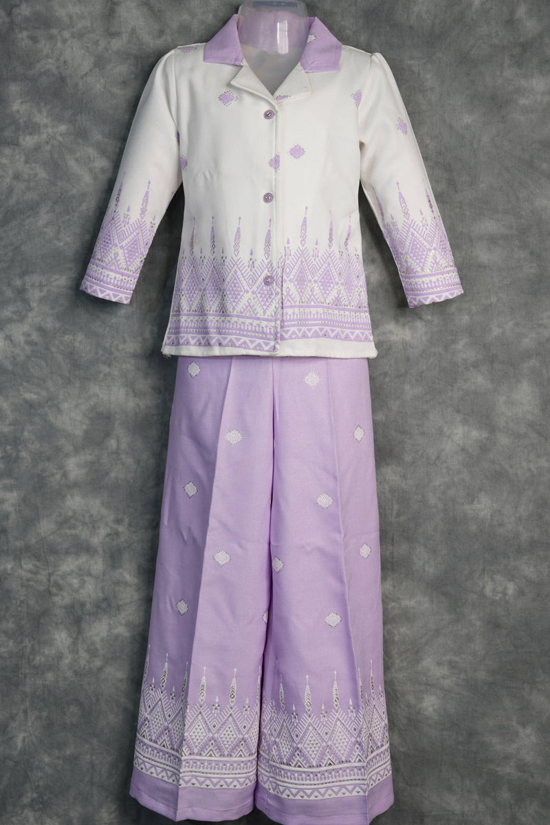 Lavender Girls Western Dress A trendy Lavender western dress for girls featuring a stylish silhouette and modern charm. Designed for comfort, elegance, and standout party wear fashion.