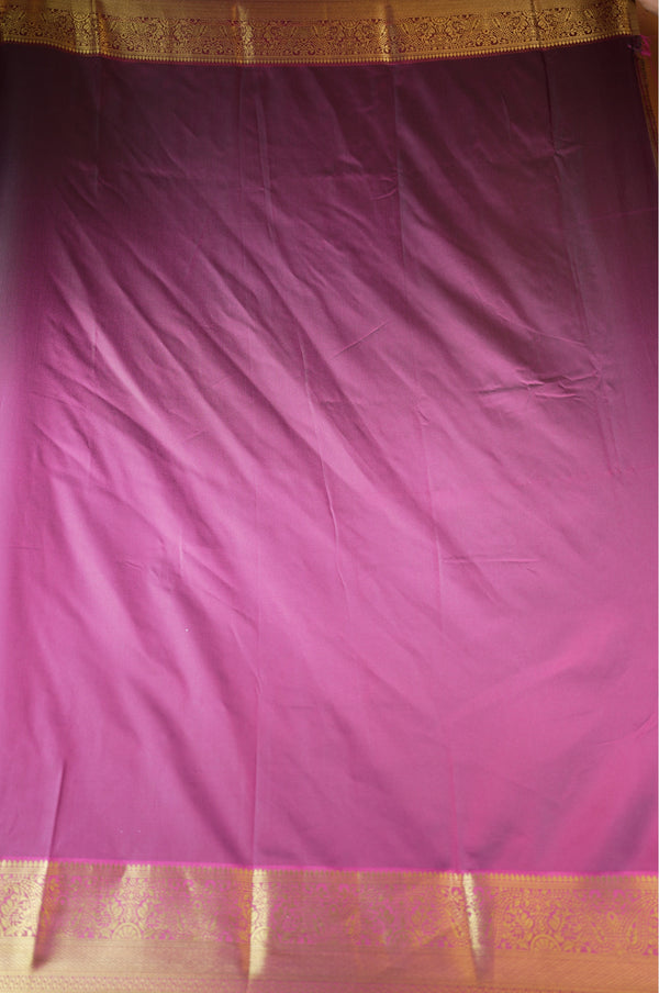Wine Fancy Cotton Saree | Gold Zari Butta with Rich Woven Border & Pallu | Festive & Function Wear