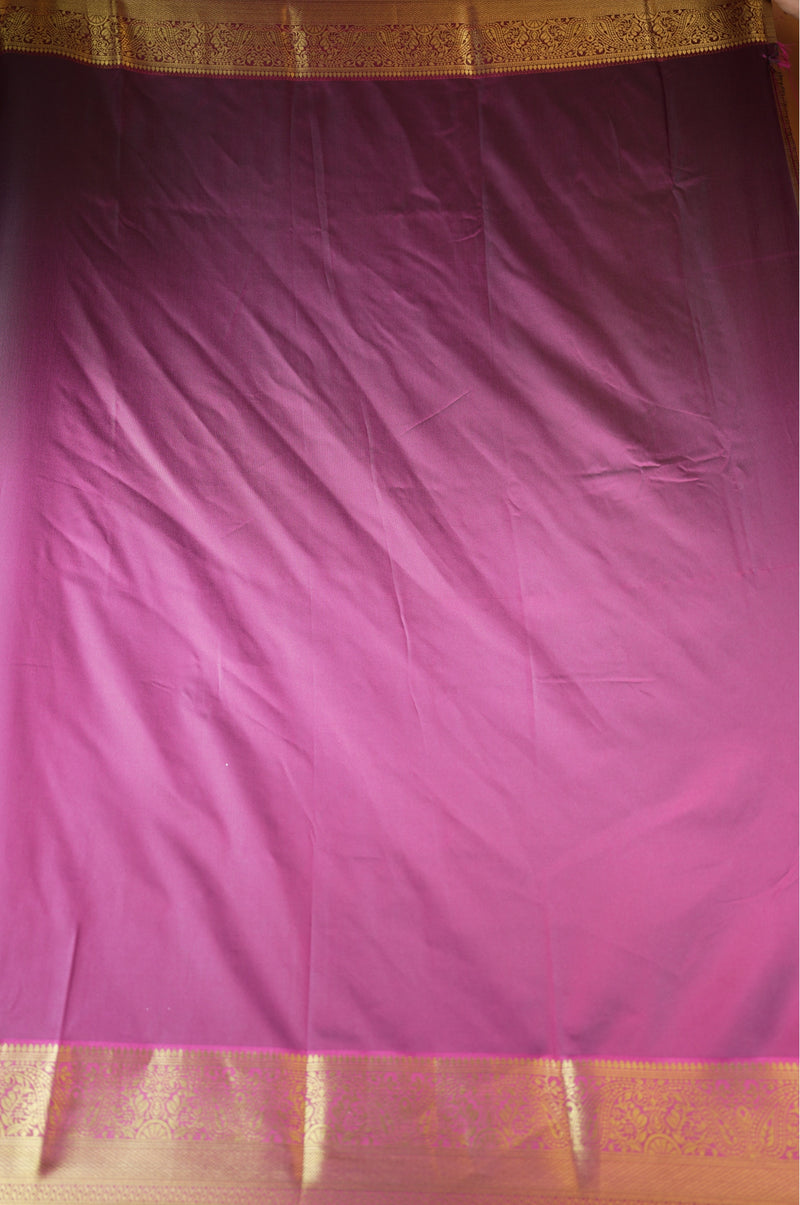 Wine Fancy Cotton Saree | Gold Zari Butta with Rich Woven Border & Pallu | Festive & Function Wear