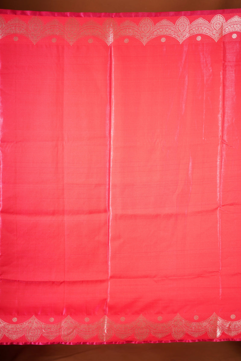 Red Banarasi Saree - A classic red Banarasi saree that showcases a rich and timeless colour appeal, with designer border that enhance the look and rich look pallu makes the saree rich paired with a matching blouse.