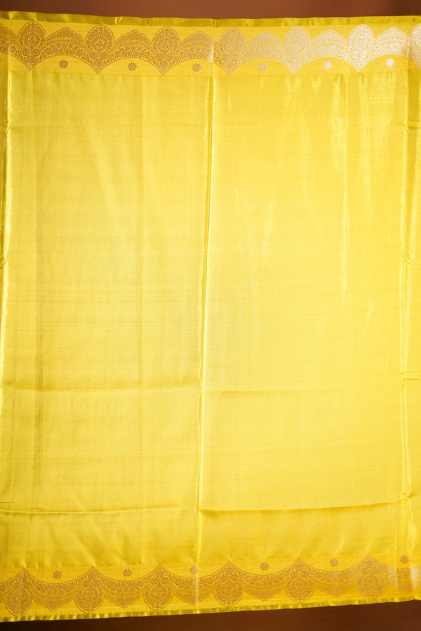 Yellow Banarasi Silk Saree | Zari Woven Design | Wedding & Festive Occasion Wear