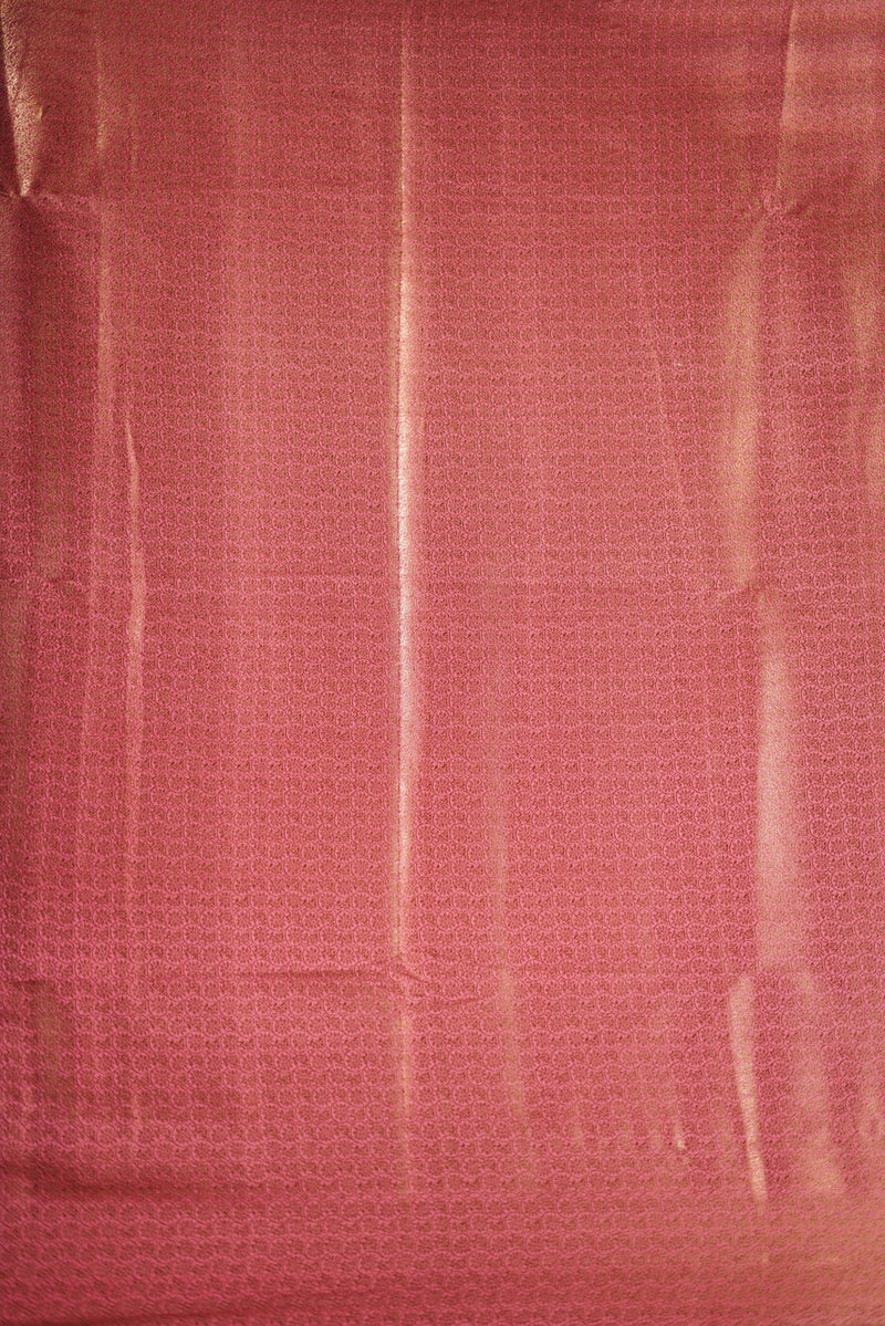 Deep Plum Kora Cotton Saree | Antique Gold Zari Border | Dry Clean Occasion Wear