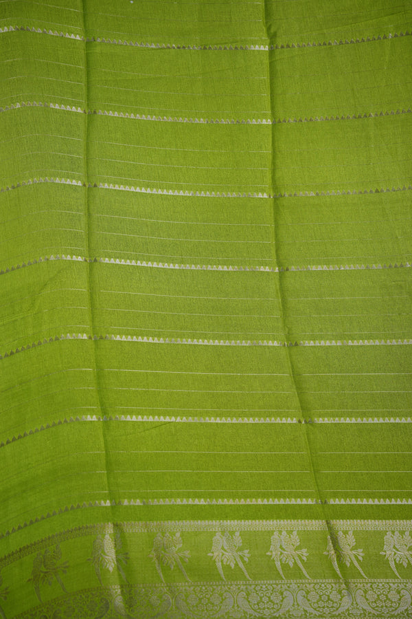 Semi Mysore Silk Saree in Magenta Plum with Lime Green Zari Border Rich Gold Stripe Weave Contrast Pallu Antique Gold Motifs Festive Bridal Wear Classic South Indian Elegance