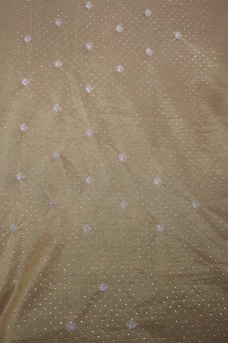 Soft Peach Gold Party Wear Saree with Rich Embroidery, Subtle Sparkle & Elegant Drape Ideal for Weddings, Parties, Festive Occasions & Ethnic Fashion Looks for Women